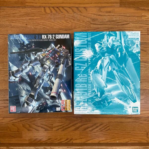 ガンプラ MG RX-78-2 ガンダム Ver.3.0 & MG Re-GZ CUSTOM 2個セット