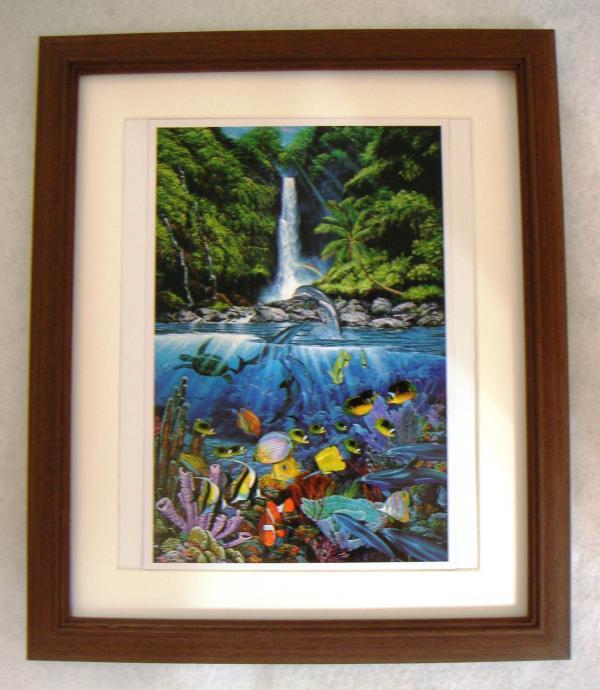 C. Lassen Endless Rainbow Sea offset reproduction with wooden frame, immediate purchase, Artwork, Painting, others