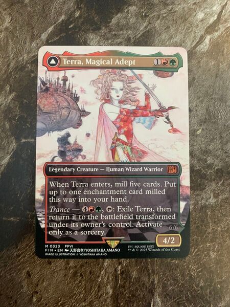MTG ff 魔導戦士、ティナ 天野喜孝 ギャザリング ボーダーレス 英語 FIN FANTASY Terra Final