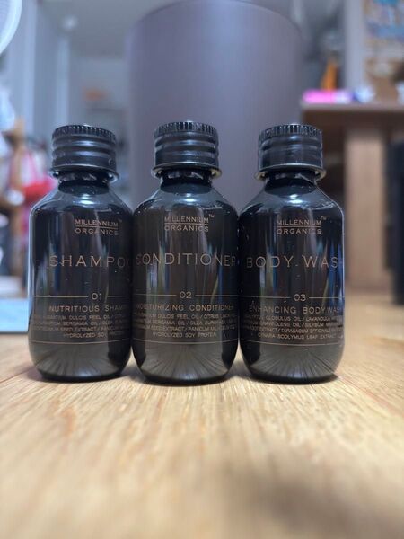 MILLENNIUM ORGANICS シャンプーコンディショナーボディウォッシュ3個セット