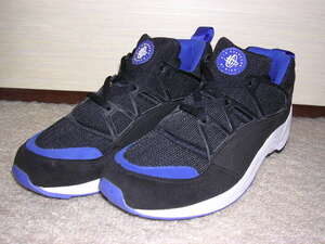 04年 DEAD STOCK NIKE AIR HUARACHE LIGHT BLACK/SPORT ROYAL-WHITE US9 vintage old ナイキ エア ハラチライト 黒/青 初期復刻 新品未使用