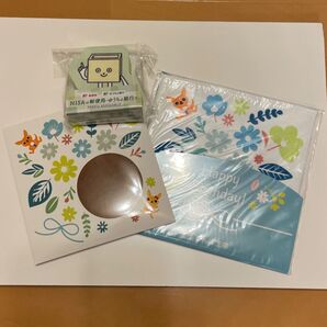 ゆうちょ ノベルティグッズ 3点セット タオルハンカチスポンジ タオル2枚組