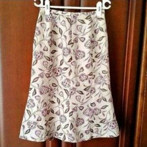 スタイルミー ひざ丈スカート 花柄スカート ベージュ 花柄 総柄 スカート M