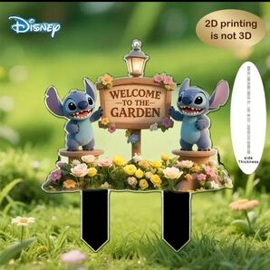 2D フラット スティッチ アクリル デコレーション ガーデン ステーク