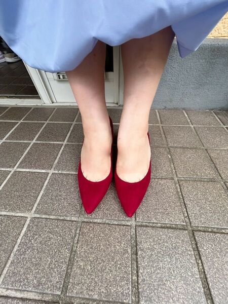 【愛用品 24.5 パンプス ヒール少しあり】