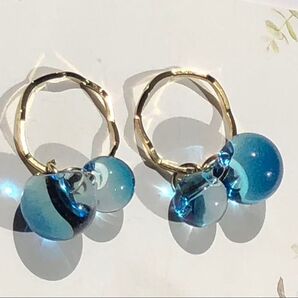 502 シャボン玉 ピアス (※イヤリング変更可)