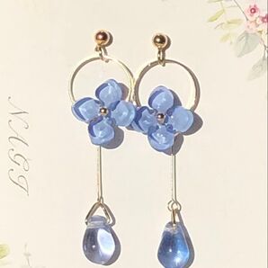 503 紫陽花 ピアス (※イヤリング変更可)