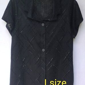 ミセス 衿付き ブラック ベスト