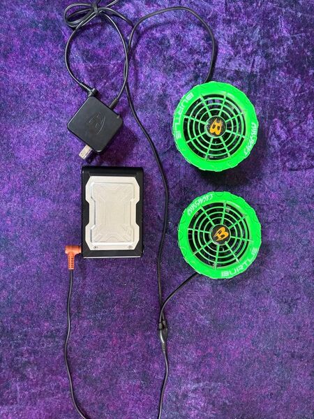 BURTLE 空調服ファンユニット2個 バッテリー 充電器セット