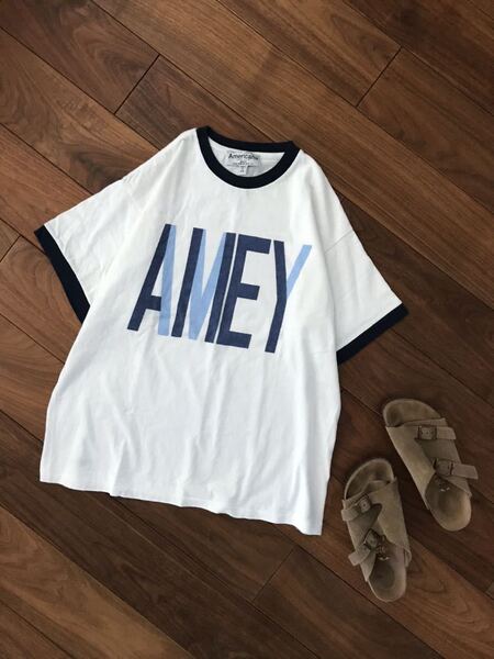 美品○Americana アメリカーナ○半袖 カットソー プルオーバー Tシャツ トップス レディース アパルトモン AP STUDIO 取扱 日本製