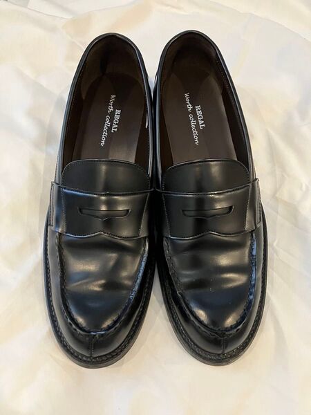 美品 リーガル コインローファー 27EE ブラックREGAL ビジネスシューズ 革靴