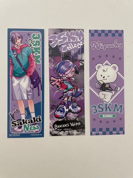 【新品】にじさんじ 3SKM HMV 限定 榊ネス ブックマーカー 非売品 3点セット