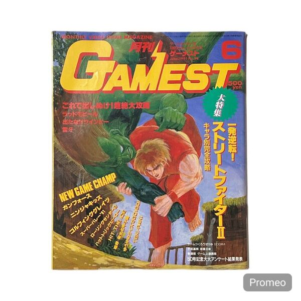 月刊 ゲーメスト 1991年6月号 ストリートファイター2 キャラ別完全攻略 No.58 GAMEST ゲーム雑誌