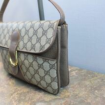 OLD GUCCI GG PATTERNED SHOULDER BAG MADE IN ITALY/オールドグッチGG柄ショルダーバッグ_画像3