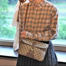 OLD GUCCI GG PATTERNED SHOULDER BAG MADE IN ITALY/オールドグッチGG柄ショルダーバッグ_画像10