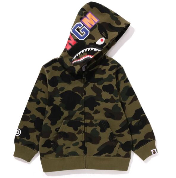 BAPE 迷彩柄 シャークパーカー ape BAPE