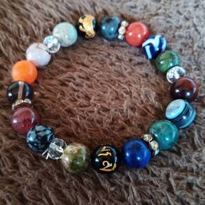 ★新品・送料込・赤字出品!★ パワーストーン 天然石 ブレスレット 10mm 内周約17cm 高グレード 18種類 パワーてんこ盛り 珍品 レア 好評2