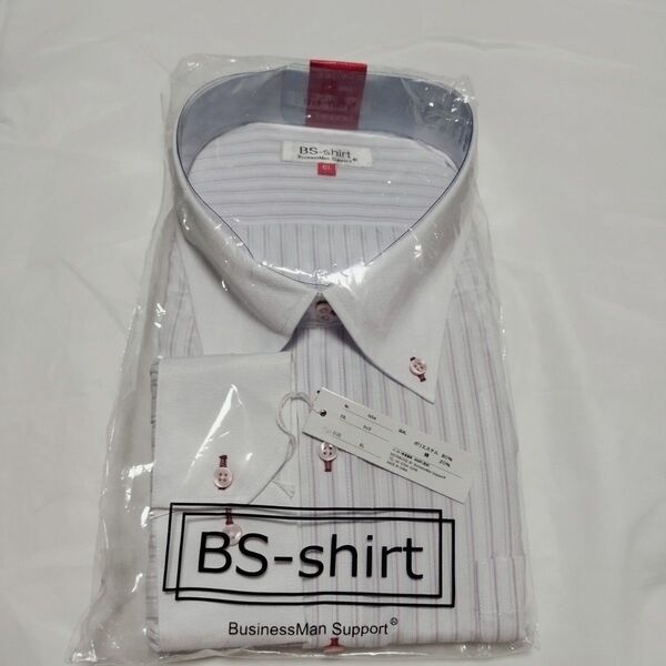 BS-shirt 長袖 ワイシャツ 6L ボタンダウン 新品 51-88 形態安定 大きいサイズ ストライプ