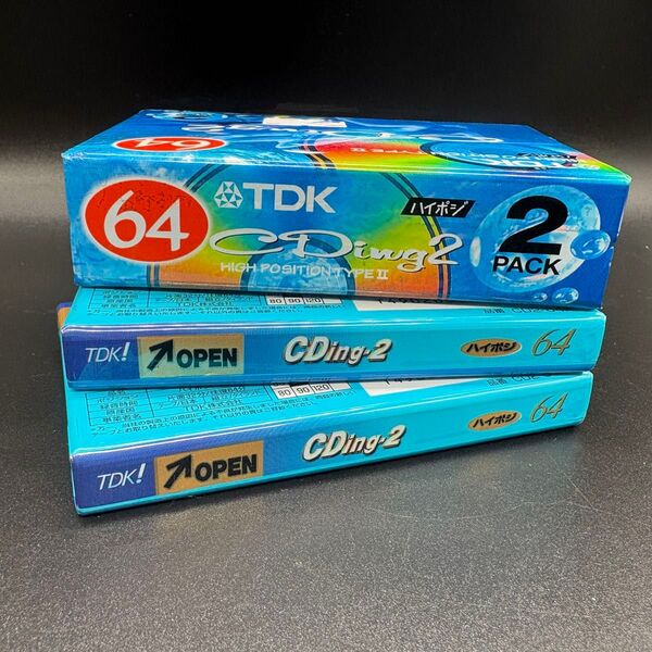 TDK 未開封カセットテープ TYPE2 ハイポジ 64分4本セット