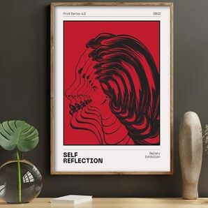 SELF REFLECTION アートポスター モダン サイケデリック