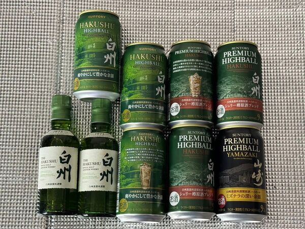 山崎白州プレミアムハイボール缶合計7本と白州ミニボトル2本のセット サントリー