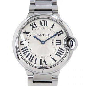 カルティエ Cartier バロンブルー MM W69011Z4 シルバー文字盤 中古 腕時計 メンズ