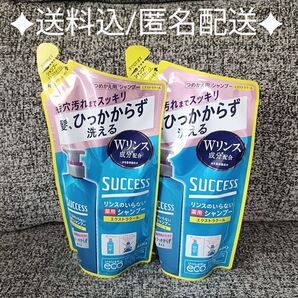 サクセス リンスのいらない薬用シャンプー スムースウォッシュ つめかえ用 320ml 2個 ☆エクストラクール