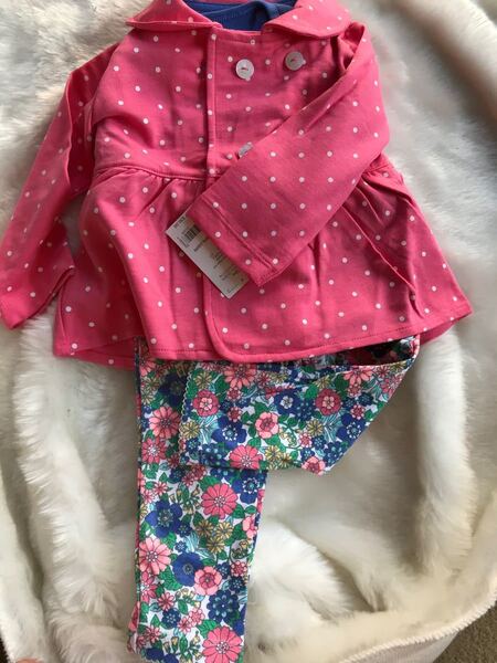 Carter'sカーターズ女の子ジャケット、ボディスーツ、パンツ 上下3点セット 12M 約80cm