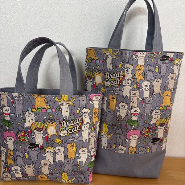 8H ミニトートバッグ 2枚セット ハンドメイド