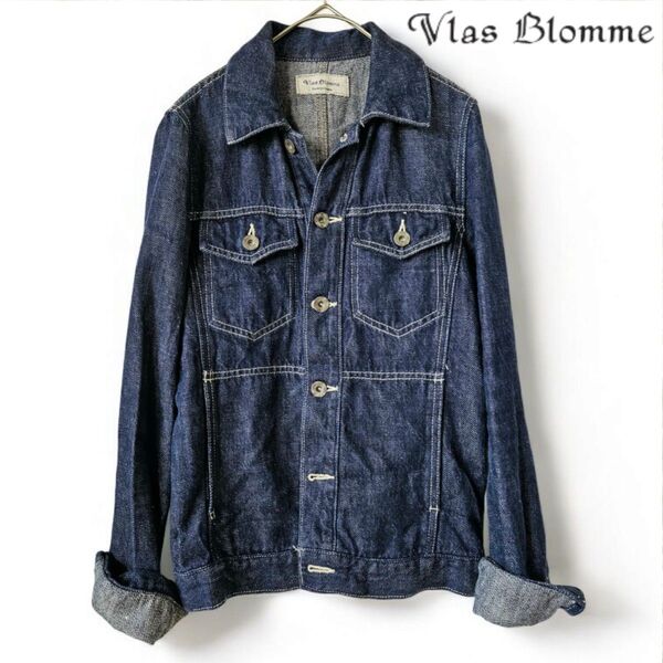残り1点☆ Vlas Blomme ヴラスブラム リネンデニムGジャン S 秋 デニムジャケット