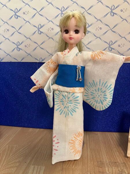 リカちゃん22cmサイズ 浴衣 花火柄 hand made