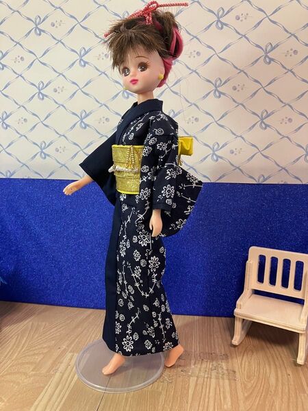 #リカちゃん27cm 浴衣と帯 (訳あり)