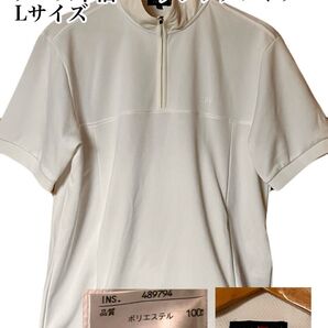 【古着】23区 SPORT メンズ半袖ハーフジップシャツ Lサイズ