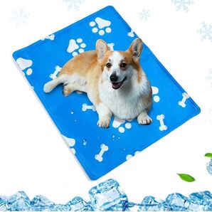 ペット ひんやりマット 犬 猫 夏用 クールマット 冷却マット 二重ふちどり構造 洗える 寝具 L(50x65cm)
