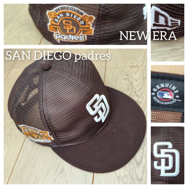 newera ニューエラ 9fifty パドレス メッシュキャップ ブラウン キャップ MLB 帽子 ERA 9FIFTY