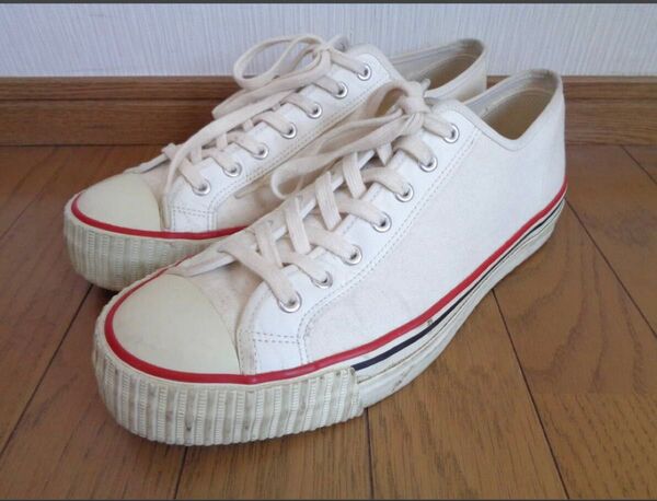 WAREHOUSE ウエアハウス Lot 3200 ローカット キャンバス レザー スニーカー US9 27cm ホワイト
