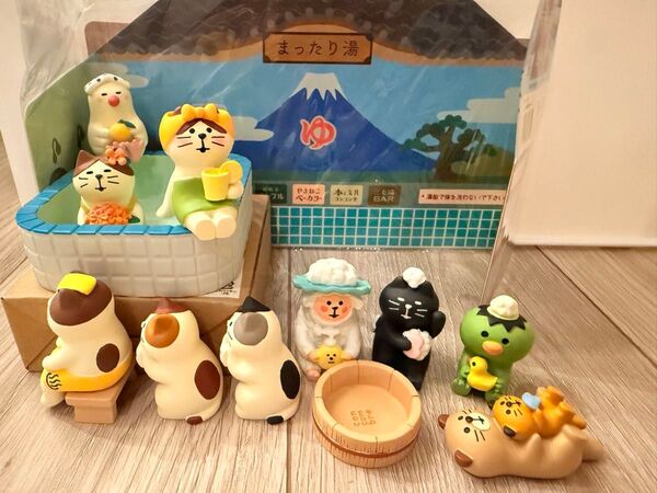 コンコンブル ぽかぽか銭湯まったり湯 ゆずで美肌猫 湯桶&風呂椅子