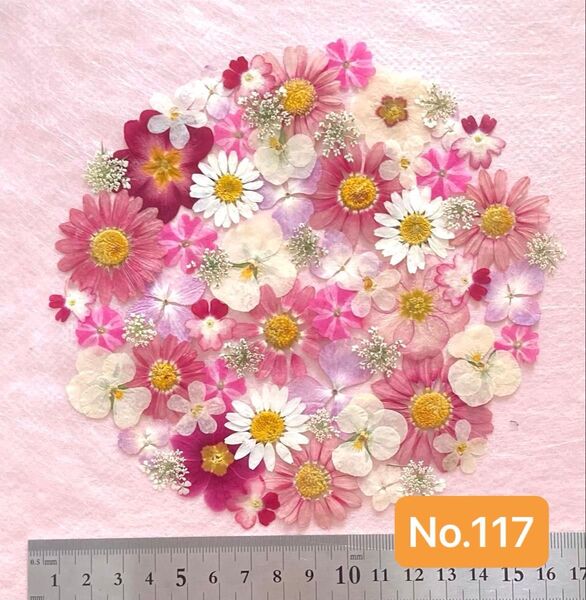 No.117 ピンク系押し花素材
