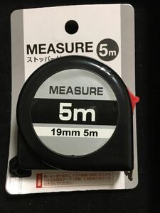 〒350円 未使用新品 メジャー5m ストッパー付き 19mm幅