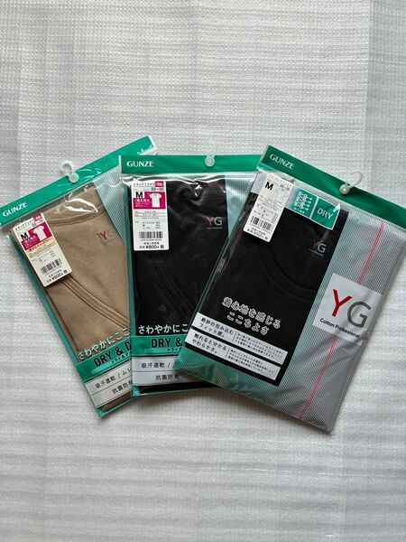 GUNZE Vネック、クルーネックインナーTシャツ Mサイズ 3枚セット 新品未使用