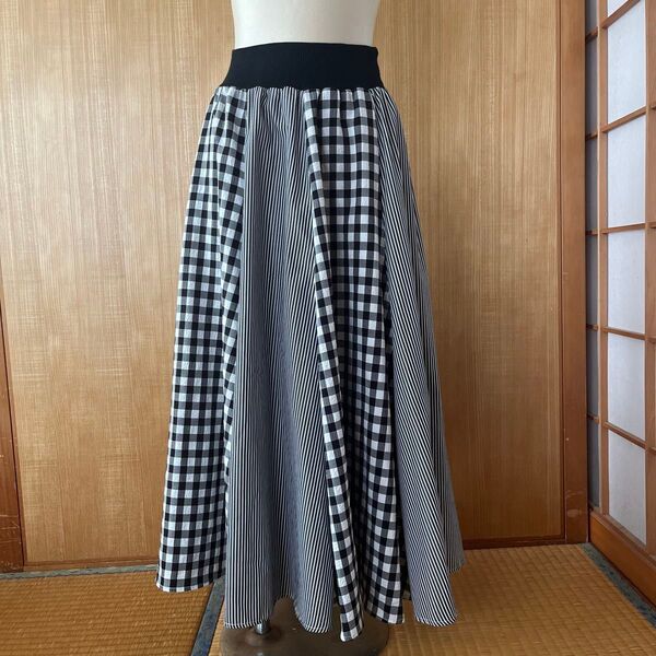 美品★MONILE★ロングスカート 黒系★スコットクラブ系★ヤマダヤ