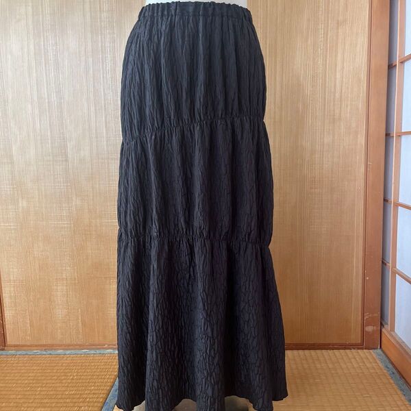 美品★Vin★ロングスカート黒★スコットクラブ★ヤマダヤ