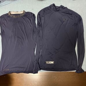 野球部 アンダーアーマー コンプレッションウェア 2枚セット ネイビー SM まとめ売り 野球 アンダーウェア UA