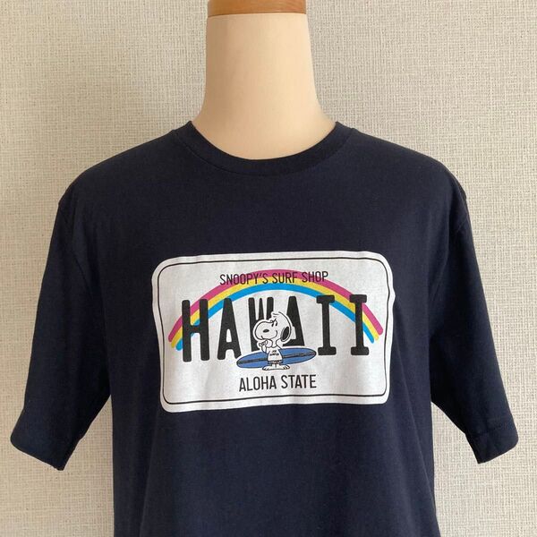 新品 スヌーピー ハワイ 半袖 Tシャツ 新品 ネイビー 紺色 S クーポン消化