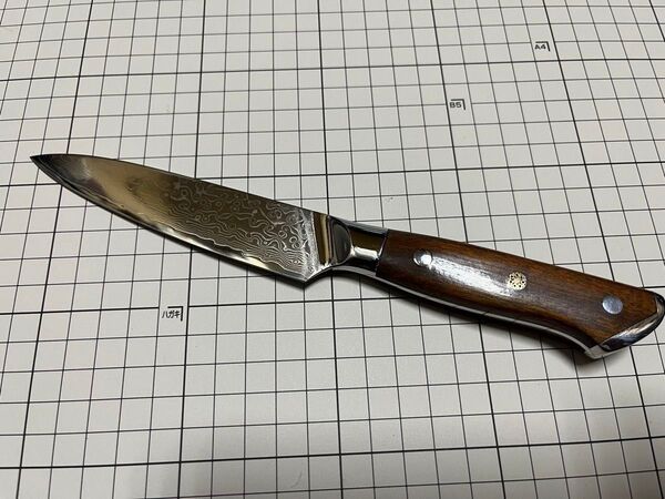 新品 V金10号 V10 ペティナイフ 包丁 鏡面 ダマスカス67層