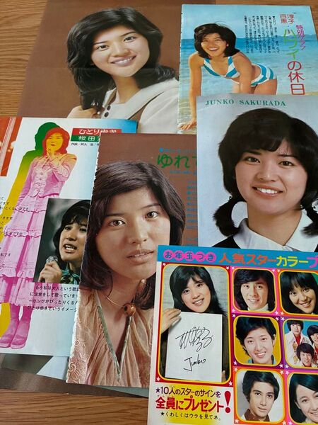 桜田淳子さん 雑誌ピンナップ 切り抜き 昭和アイドル 当時物