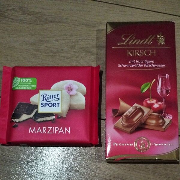 Lindt, Ritter. 100g x 2 チョコレート セット販売