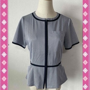 ※Aランク※【中古】SELERY_9号オーバーブラウス(ネイビー)50531/セロリー/かわいいOL会社制服/おしゃれ事務服