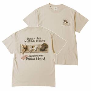【良好 クリーニング済】 DELTA デルタ USA古着 L コットン アニマル プリント 半袖Tシャツ ベージュ系 90S 80S