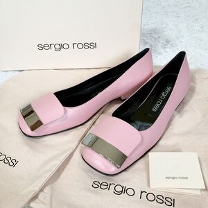 【付属品完備】 sergio rossi セルジオロッシ Sr1 フラットシューズ パンプス Sergio Rossi バレエシューズ ピンク 36 1/2 A83770
